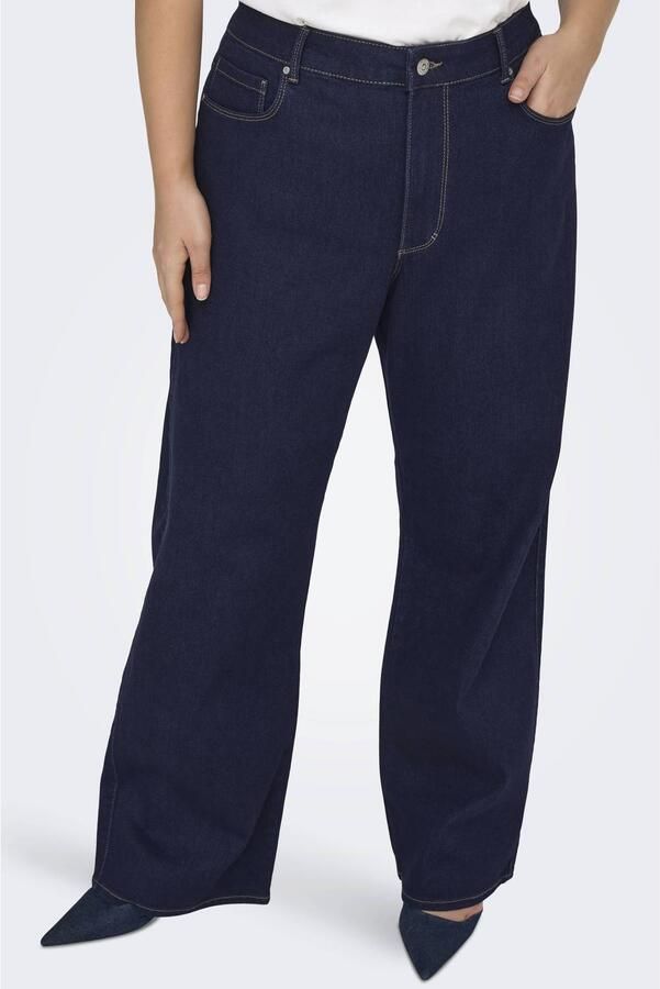 ONLY CARMAKOMA Plus Size wide leg jeans dark blue denim