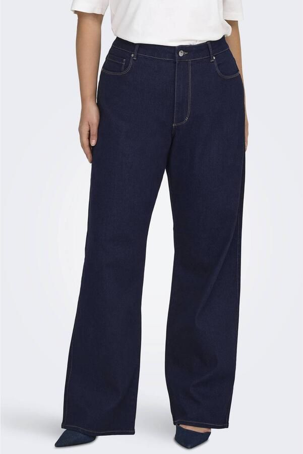 ONLY CARMAKOMA Plus Size wide leg jeans dark blue denim - Foto 3