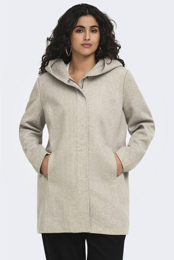 ONLY CARMAKOMA Plus Size winterjas beige