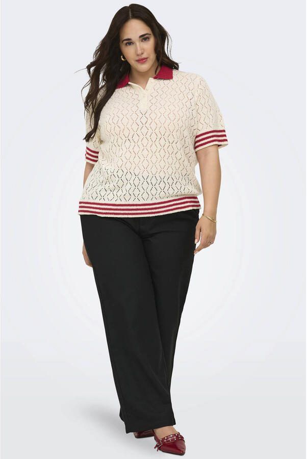 ONLY CARMAKOMA polo wit - Foto 3