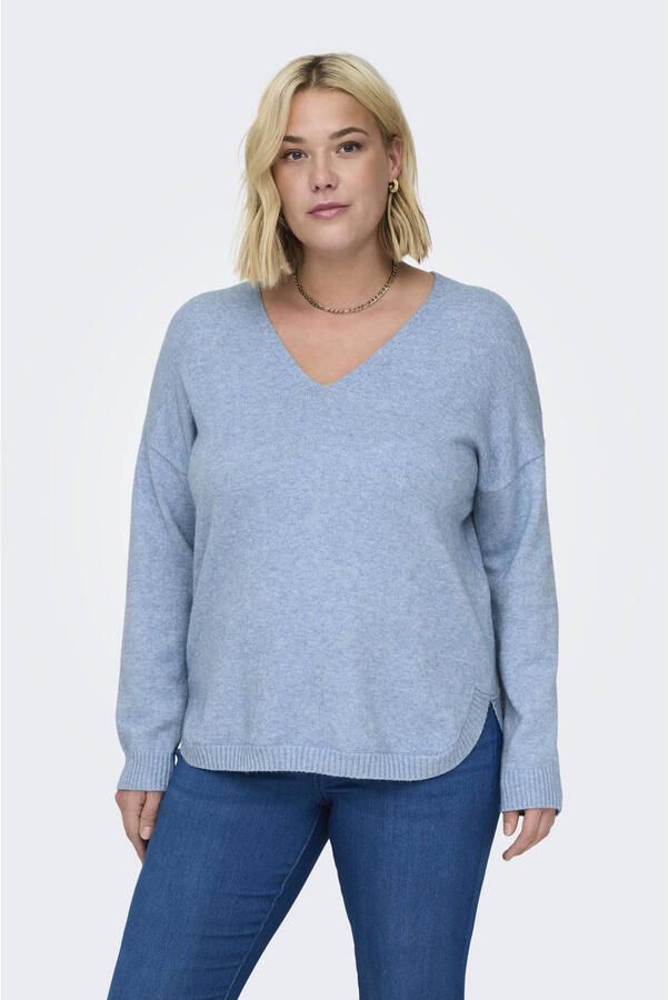 ONLY CARMAKOMA Trui met V-hals CARMARGARETA LS PULLOVER KNT NOOS - Foto 3