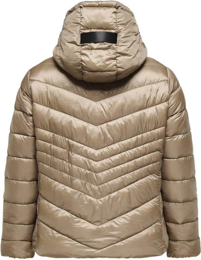 ONLY CARMAKOMA quilted jas Plus Size goud - Foto 2