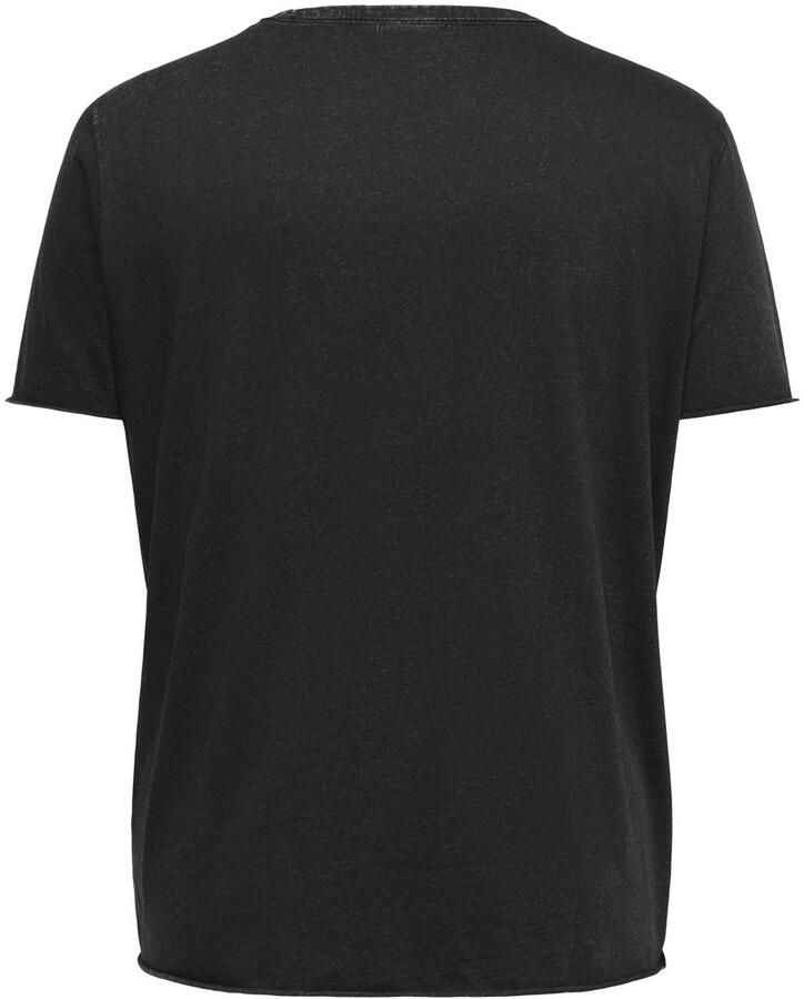 ONLY CARMAKOMA rechtvallend T-shirt Plus Size met print antraciet - Foto 2