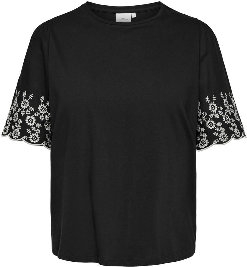 ONLY CARMAKOMA rechtvallend T-shirt Plus Size zwart