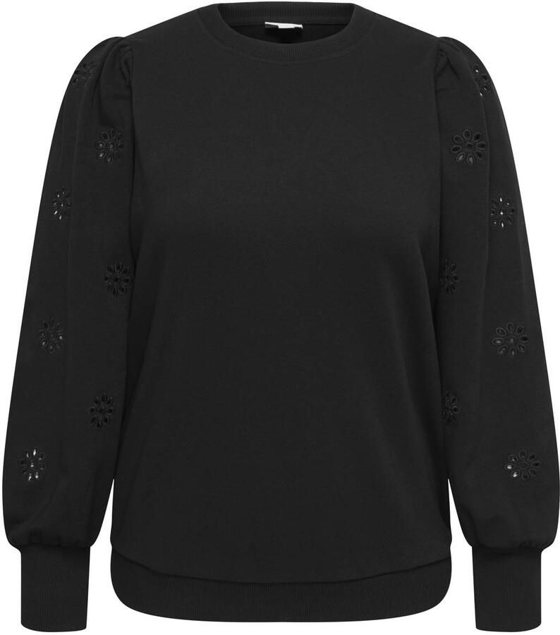 ONLY CARMAKOMA rechtvallende sweater met cut-out Plus Size zwart - Foto 2