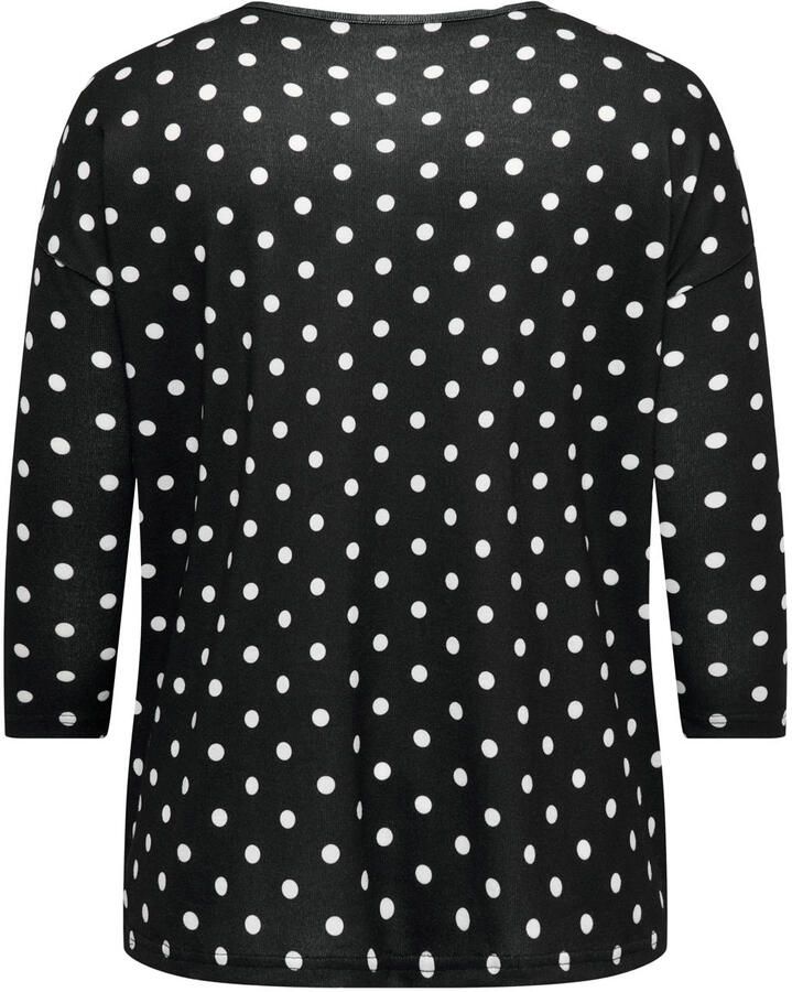 ONLY CARMAKOMA rechtvallende top Plus Size met zebraprint zwart