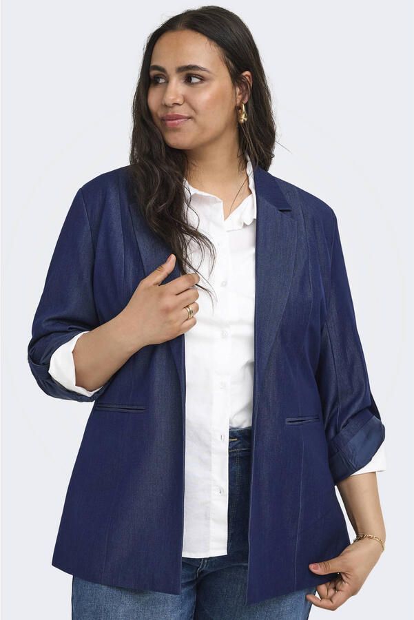 ONLY CARMAKOMA regular blazer blauw - Foto 2
