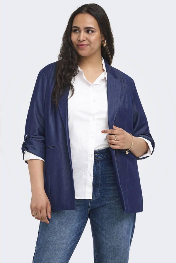ONLY CARMAKOMA regular blazer blauw