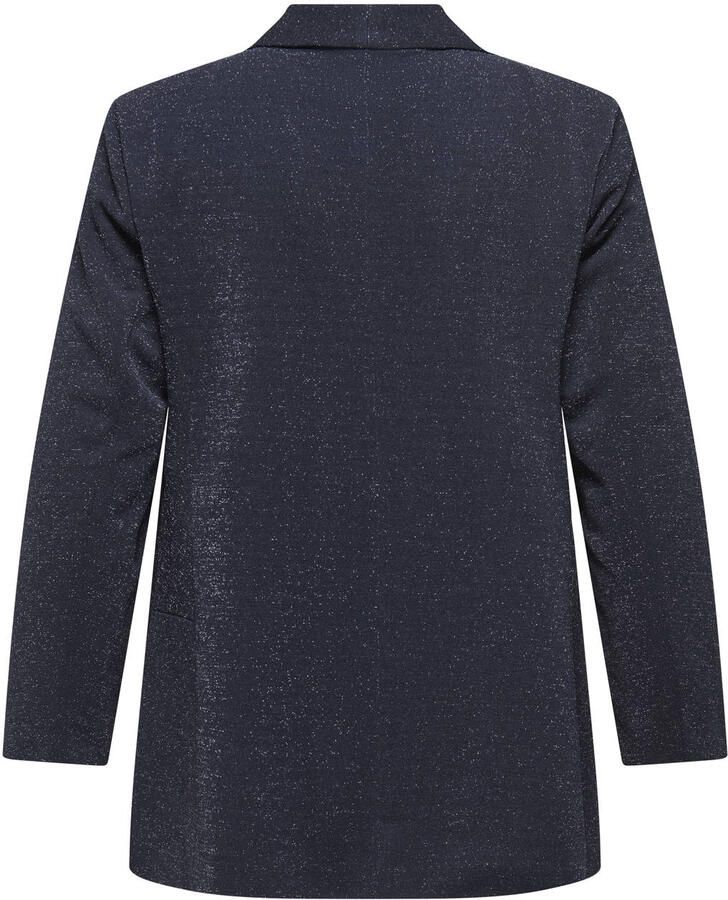 ONLY CARMAKOMA regular blazer donkerblauw met glitter - Foto 2