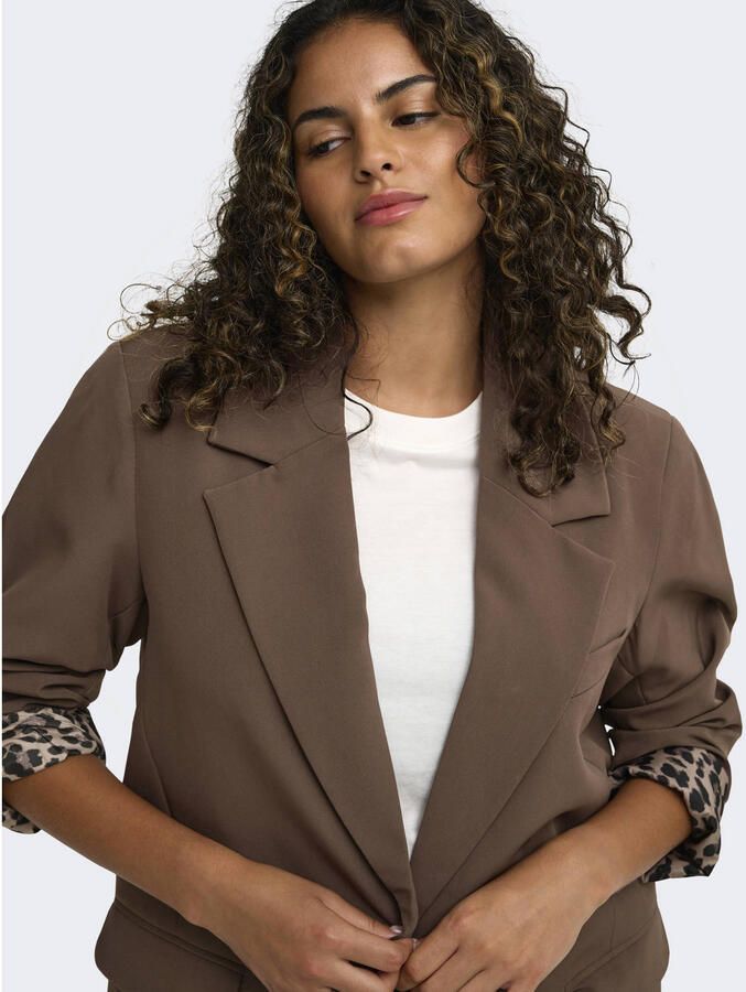 ONLY CARMAKOMA regular fit blazer Plus Size bruin