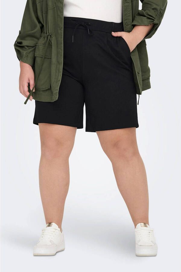 ONLY CARMAKOMA regular fit pantalon CARGOLDTRASH zwart