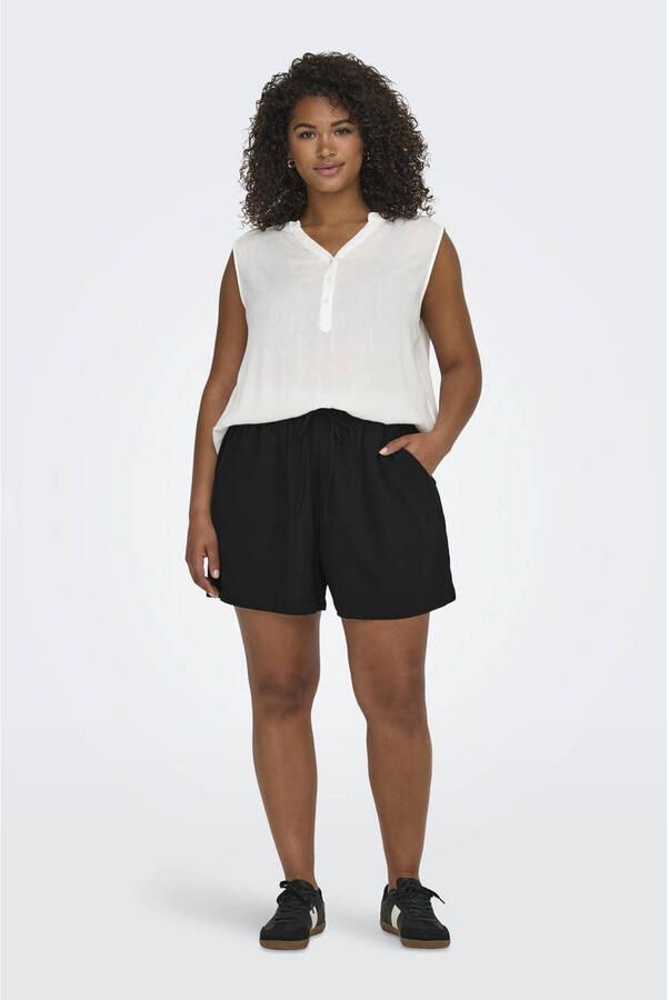 ONLY CARMAKOMA regular fit short CARLUX zwart