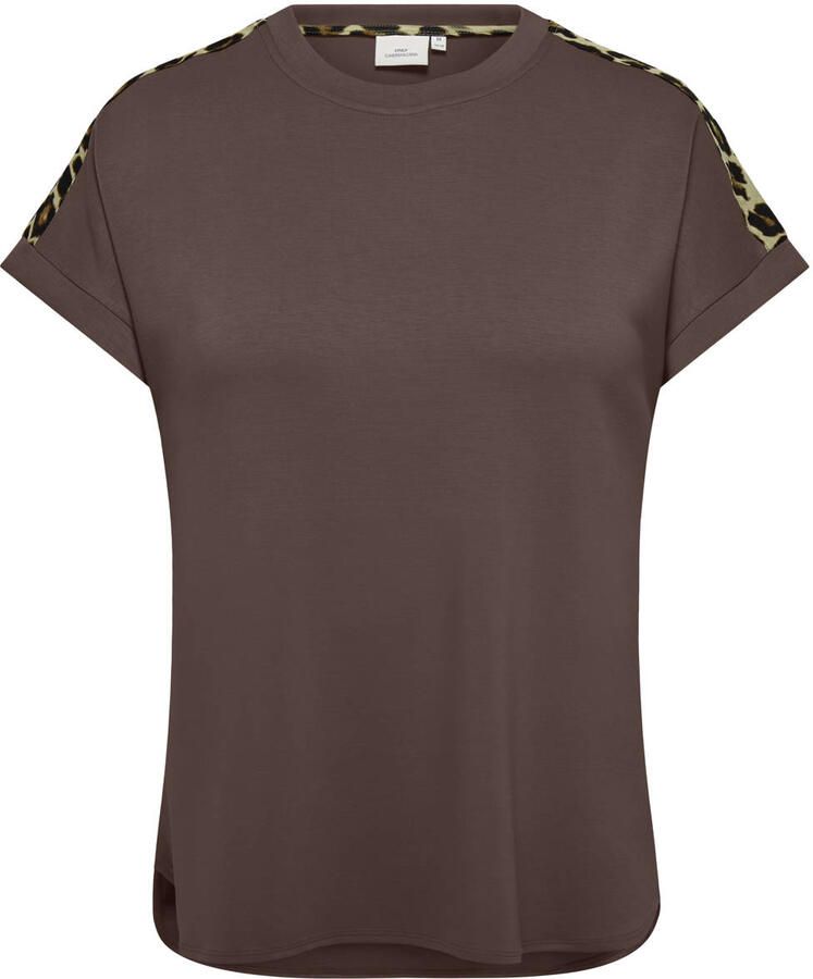ONLY CARMAKOMA regular fit T-shirt Plus Size bruin