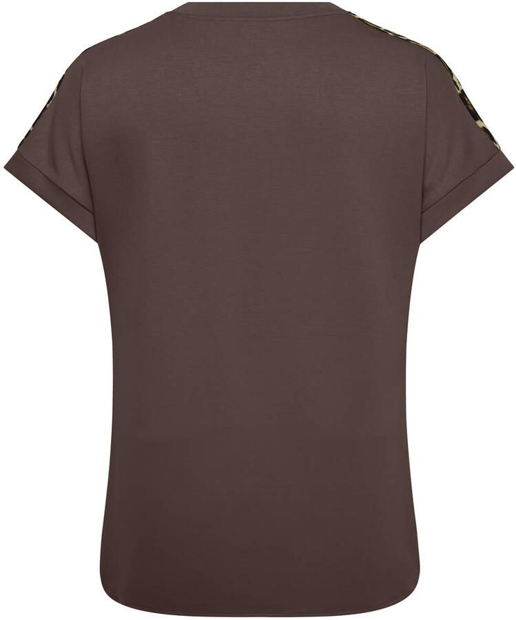 ONLY CARMAKOMA regular fit T-shirt Plus Size bruin