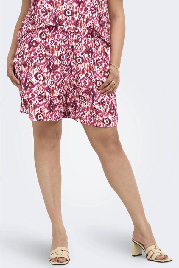 ONLY CARMAKOMA regular high waist casual short roze