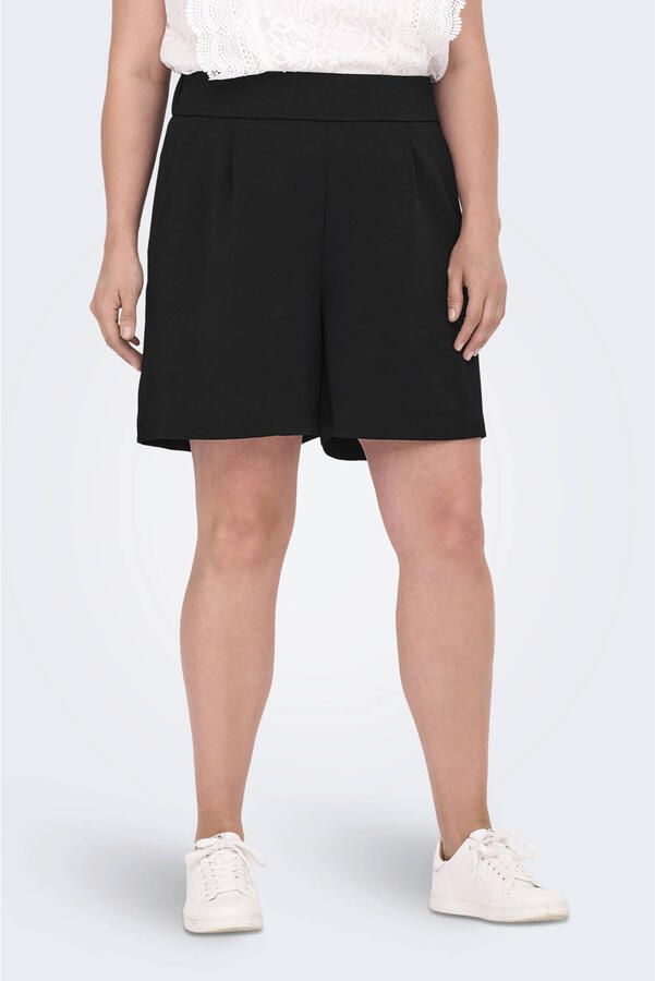 ONLY CARMAKOMA regular high waist casual short zwart