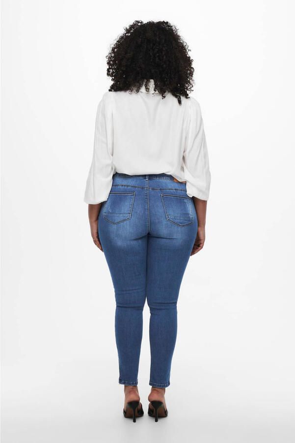 ONLY CARMAKOMA Skinny fit jeans CARKARLA REG SK ANKLE ZIP JNS met ritssluiting onder in de pijpen - Foto 2