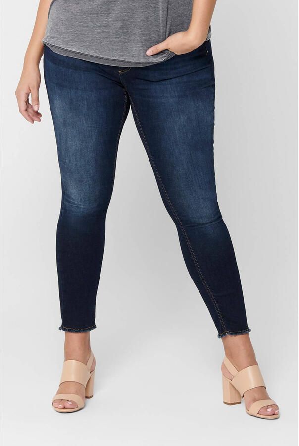 ONLY CARMAKOMA regular waist cropped skinny jeans CARWILLY dark denim - Foto 2