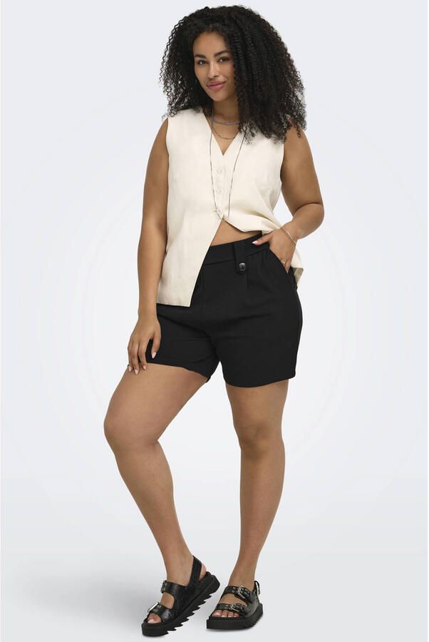 ONLY CARMAKOMA regular waist casual short zwart - Foto 3