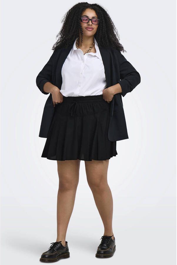ONLY CARMAKOMA regular waist casual short zwart - Foto 3