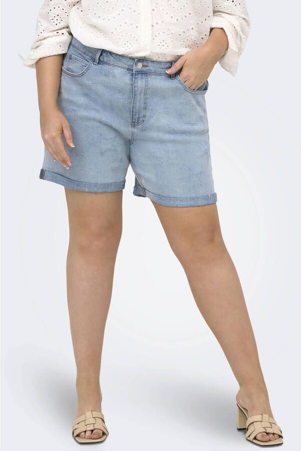 ONLY CARMAKOMA regular waist short light blue denim - Foto 2