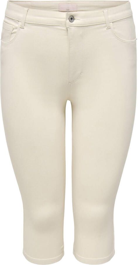 ONLY CARMAKOMA skinny high waist broek ecru - Foto 1