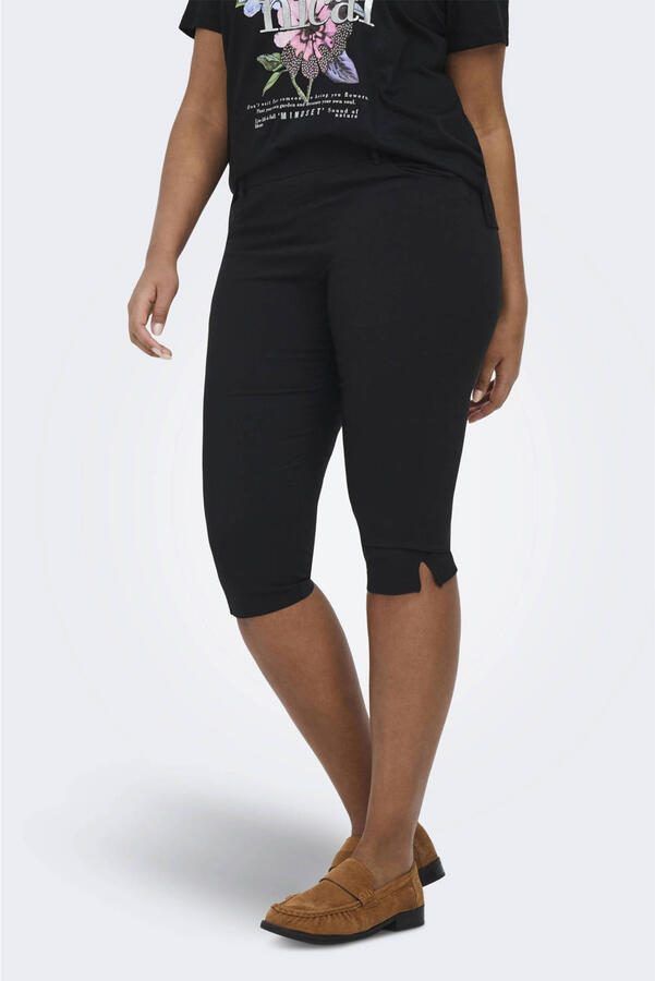 ONLY CARMAKOMA slim regular waist capri zwart