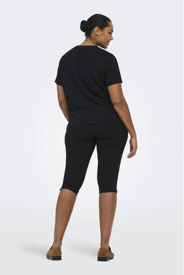 ONLY CARMAKOMA slim regular waist capri zwart - Foto 3