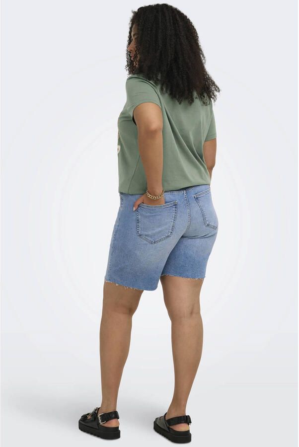 ONLY CARMAKOMA slim regular waist short light blue denim - Foto 2