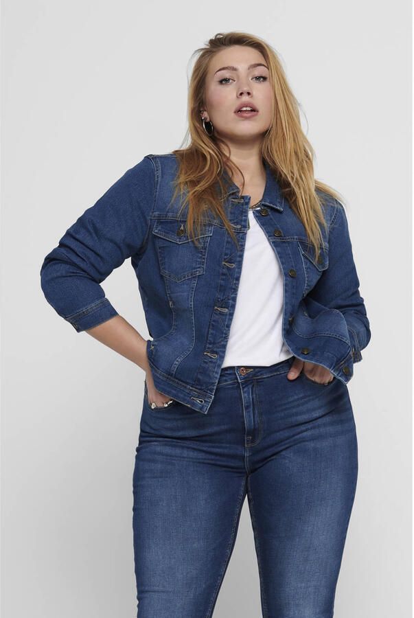 ONLY CARMAKOMA spijkerjasje CARWESPA dark denim - Foto 2