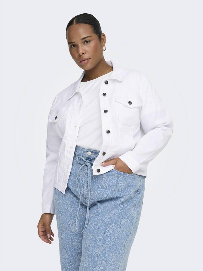ONLY CARMAKOMA PLUS SIZE jeansjack met knoopsluiting model 'CARWESPA' - Foto 3