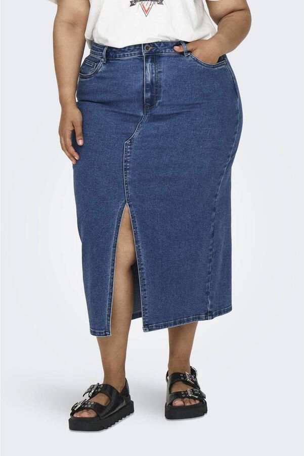 ONLY CARMAKOMA Jeans rok CARSIRI FRONT SLIT SKIRT DNM GUA NOOS - Foto 2