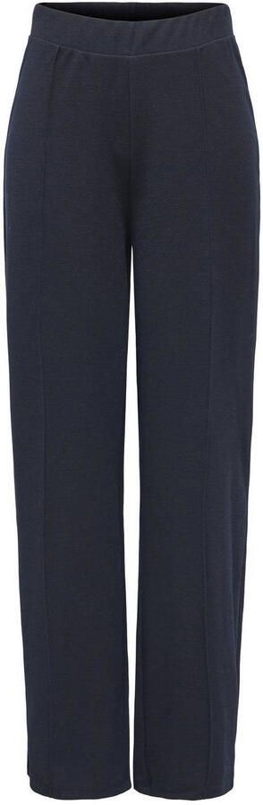 ONLY CARMAKOMA straight high waist casual broek donkerblauw