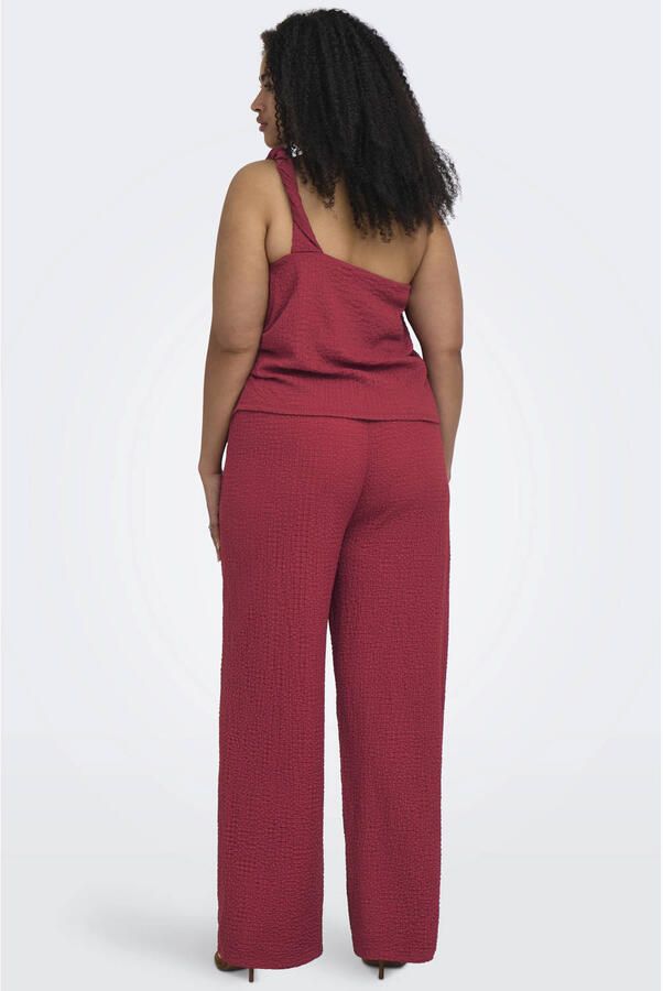 ONLY CARMAKOMA straight leg broek Plus Size rood - Foto 3