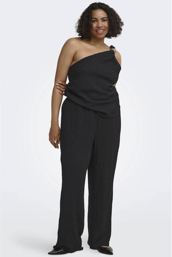ONLY CARMAKOMA straight leg broek Plus Size zwart - Foto 2