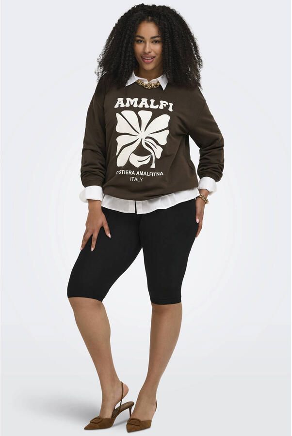 ONLY CARMAKOMA sweater donkerbruin - Foto 2