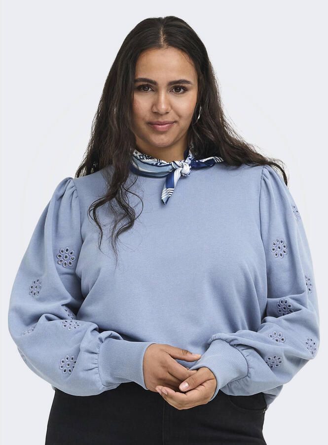ONLY CARMAKOMA sweater lichtblauw - Foto 2