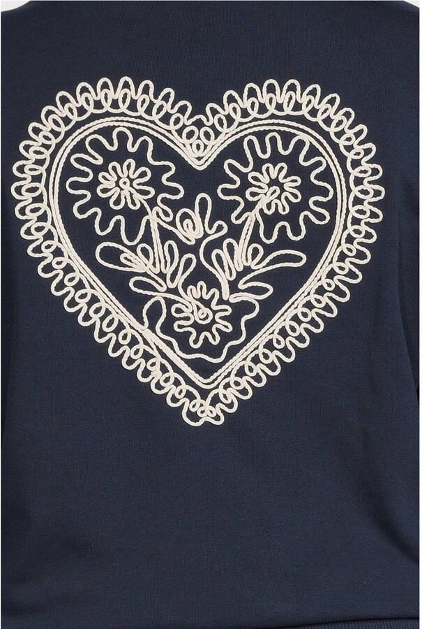 ONLY CARMAKOMA sweater met backprint donkerblauw - Foto 3