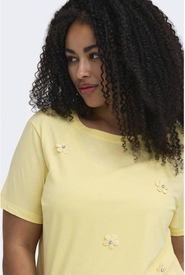 ONLY CARMAKOMA T-shirt geel