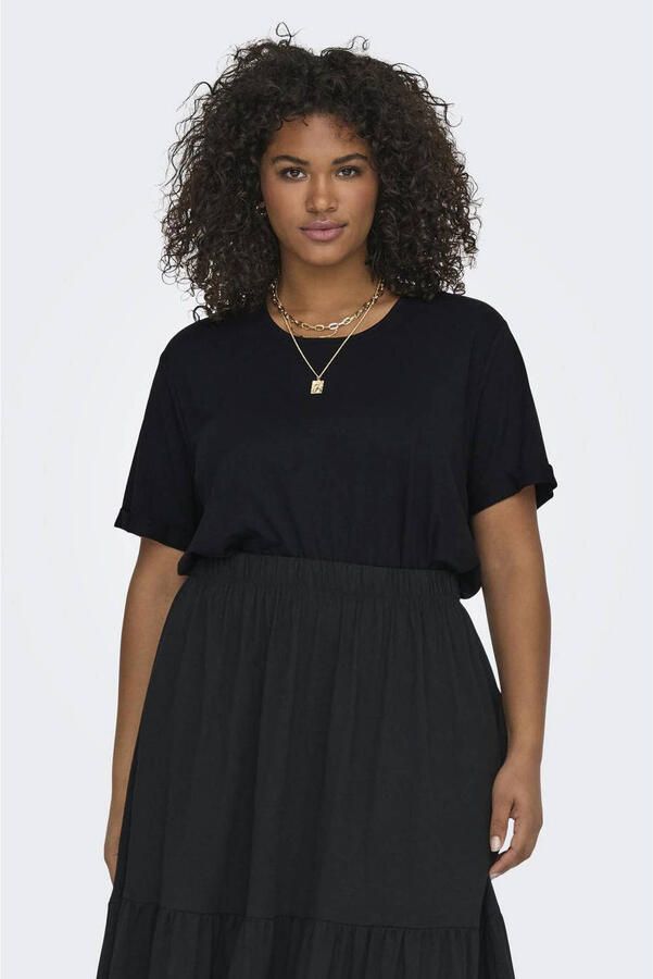 ONLY CARMAKOMA Shirt met korte mouwen CARMOSTER S S FOLD UP TOP JRS NOOS - Foto 1