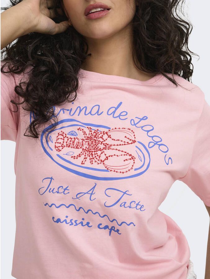 ONLY CARMAKOMA T-shirt lichtroze - Foto 2
