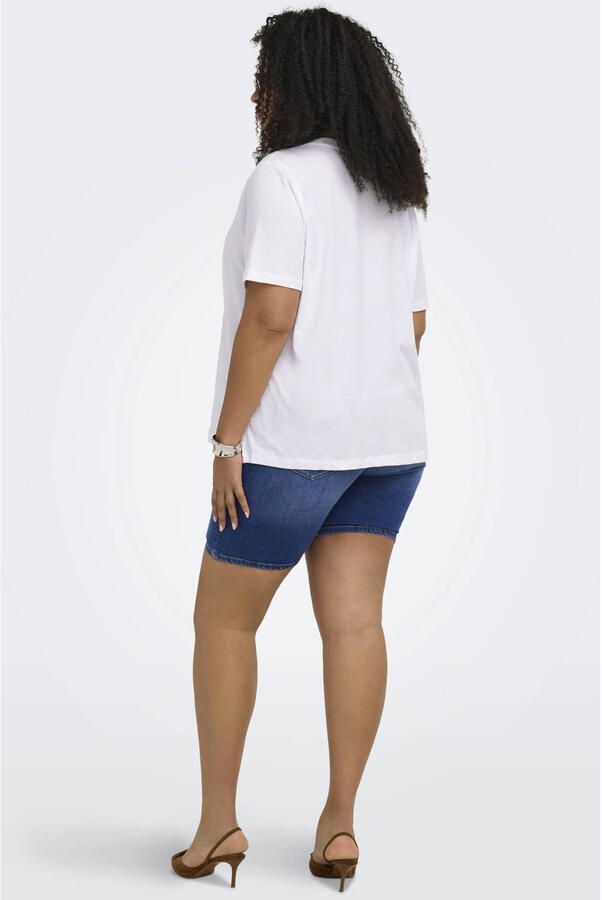 ONLY CARMAKOMA T-shirt met backprint wit - Foto 3