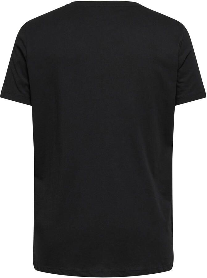 ONLY CARMAKOMA T-shirt met borduursels Plus Size zwart - Foto 2