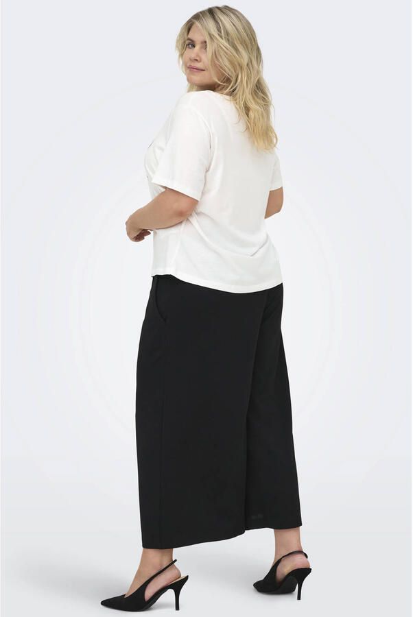 ONLY CARMAKOMA T-shirt met hartjes ecru - Foto 3