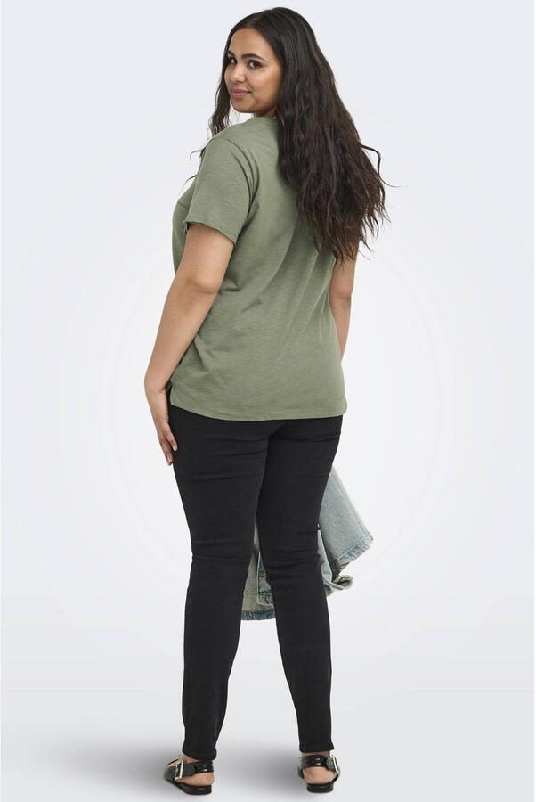 ONLY CARMAKOMA T-shirt met print Plus Size groen - Foto 3