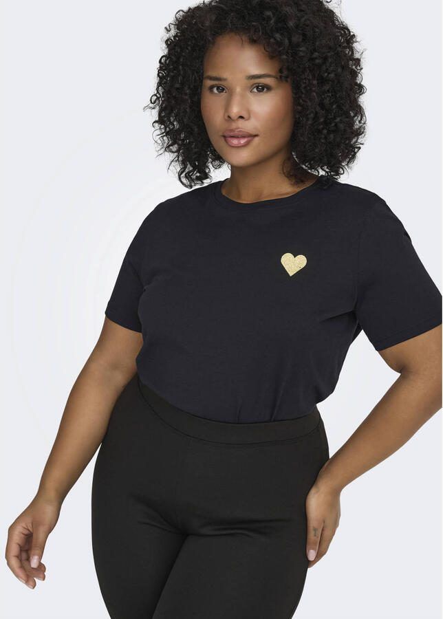 ONLY CARMAKOMA T-shirt Plus Size met print zwart - Foto 2