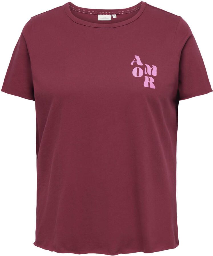ONLY CARMAKOMA T-shirt Plus Size rood