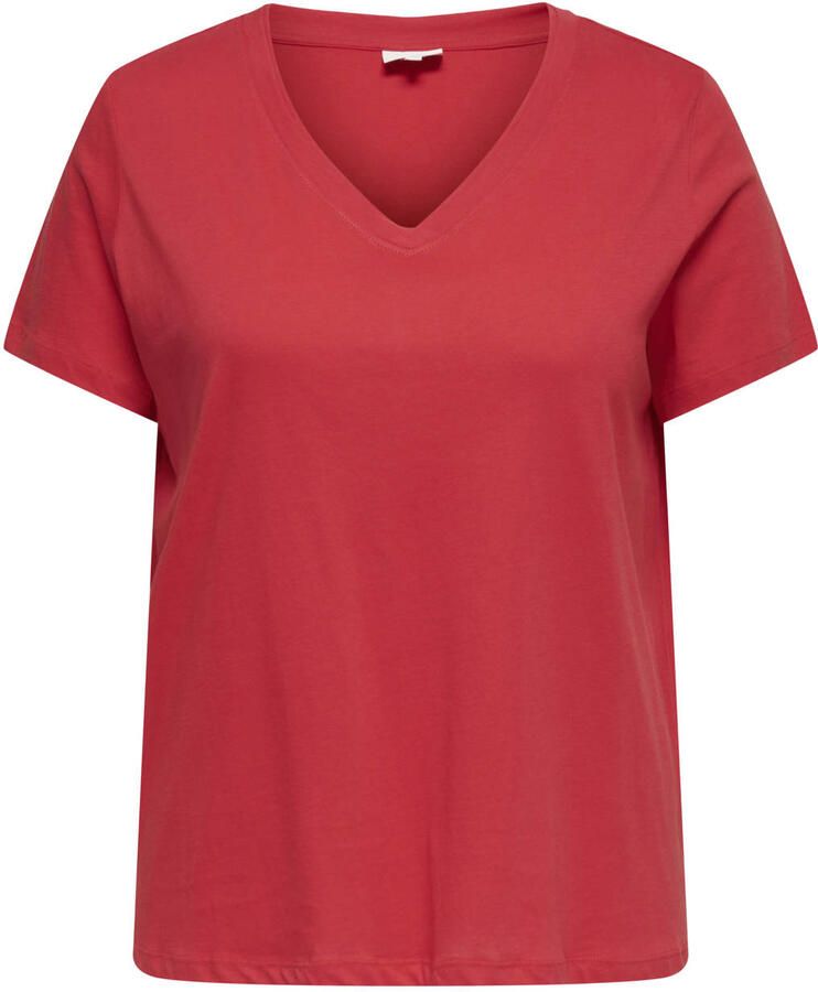 ONLY CARMAKOMA T-shirt rood