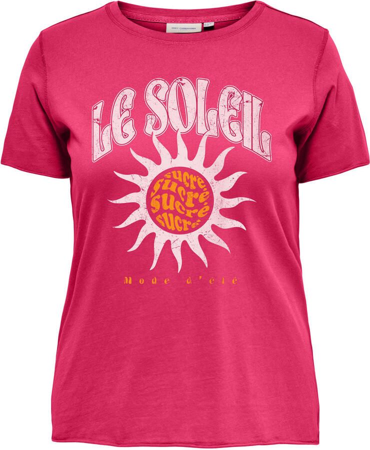 ONLY CARMAKOMA T-shirt roze