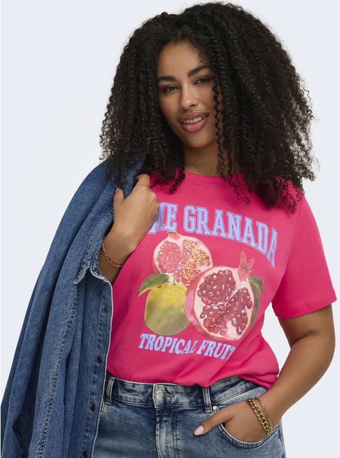ONLY CARMAKOMA T-shirt roze - Foto 2